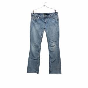 Silver Jeans Aiko Bootcut Women's Mid Rise W34 L33 Medium Wash Stretch Denim